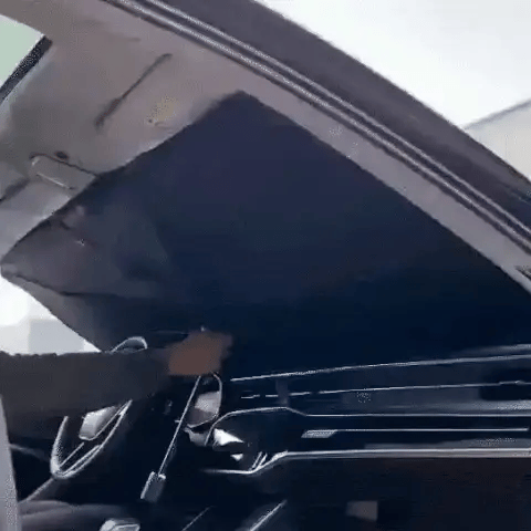 Car Sunshade Windshield Umbrella 360 Rotating Handle White