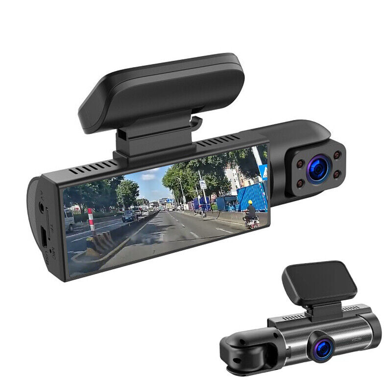 NNEOBA 1080P WiFi Dual Dash Cam Front Interior Car Camera Black