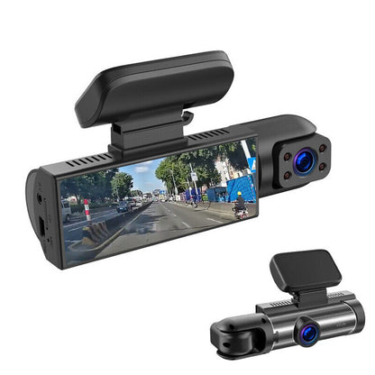 NNEOBA 1080P WiFi Dual Dash Cam Front Interior Car Camera Black